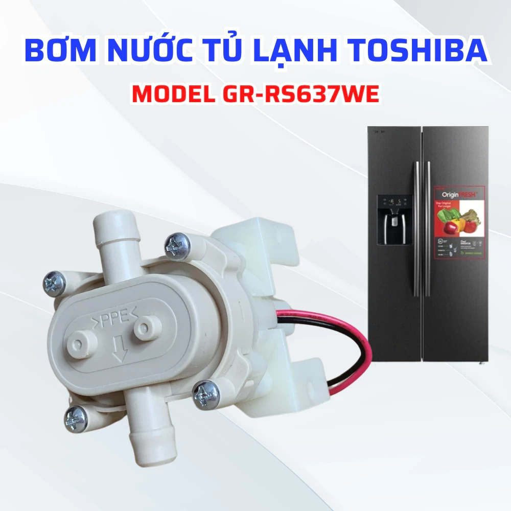 Bơm Nước Tủ Lạnh TOSHIBA Inverter 568L Model GR-RS637WE Chuẩn Theo Tủ