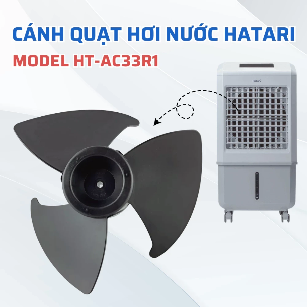 Cánh Quạt Hơi Nước HATARI Màu Đen Chất Liệu Nhựa ABS Bền Đẹp Chuẩn Theo Quạt