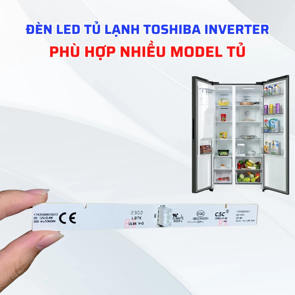 Đèn Led Tủ Lạnh TOSHIBA Inverter Phù Hợp Nhiều Model Tủ, Đèn Led Tủ Lạnh Toshiba Hàng Chính Hãng