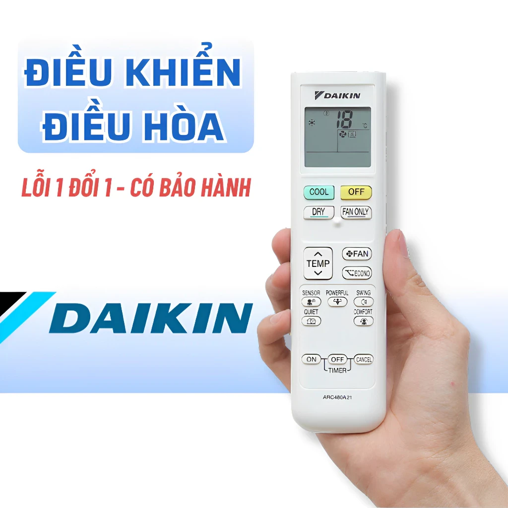 Điều Khiển Điều Hòa DAIKIN INVERTER, Remote Máy Lạnh Daikin Chuẩn Theo Máy