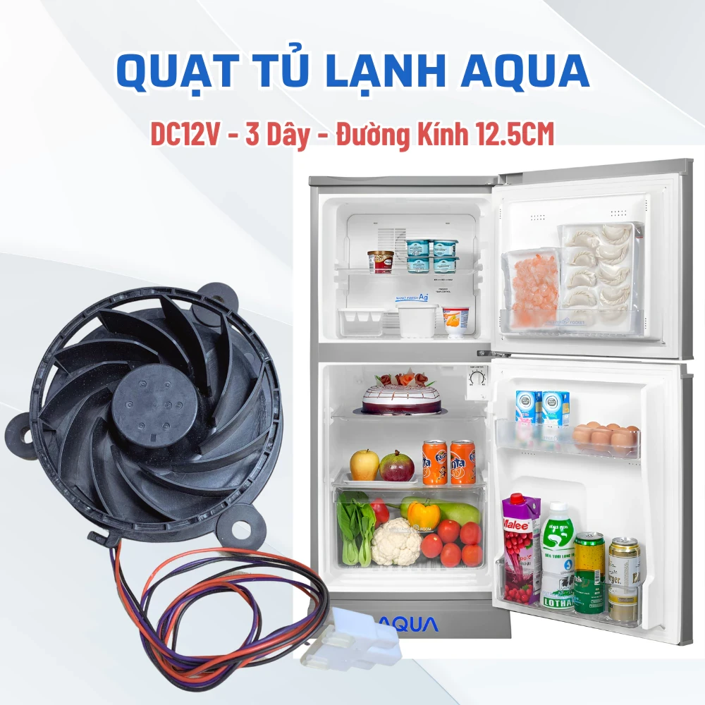 Quạt Tản Nhiệt Tủ Lạnh AQUA, Quạt Gió Tủ Lạnh - Linh Kiện Thay Thế Cho Quạt Tủ Lạnh, Quạt Tủ Mát