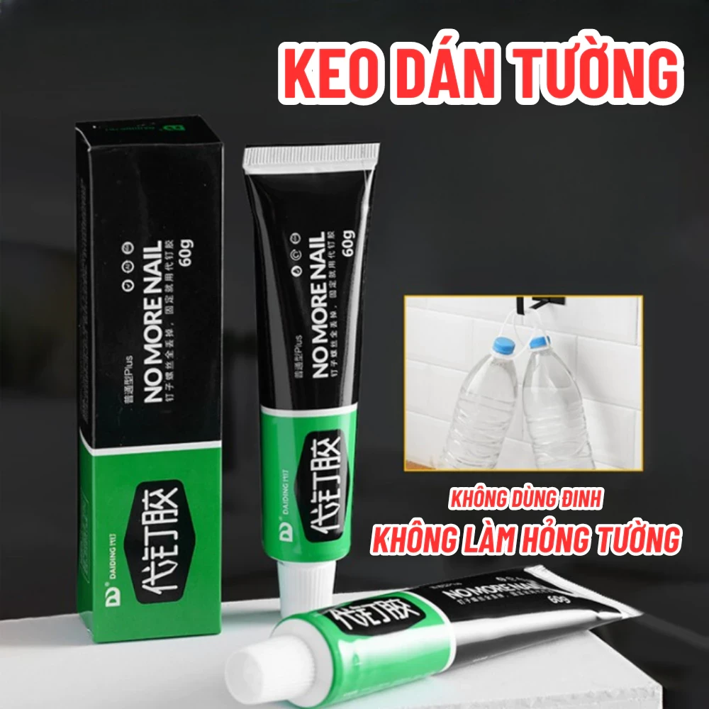 Keo Dán NO MORENAIL Thay Thế Đinh Vít, Keo Dán Tường Siêu Chắc Chịu Trọng Tải 160Kg Dán Được Trên Mọi Bề Mặt